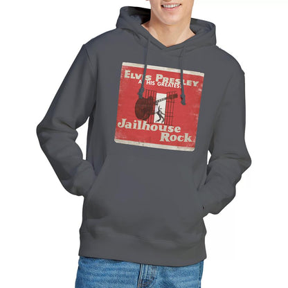 Charcoal - Back - Elvis Presley Unisex Adult Greatest Hoodie