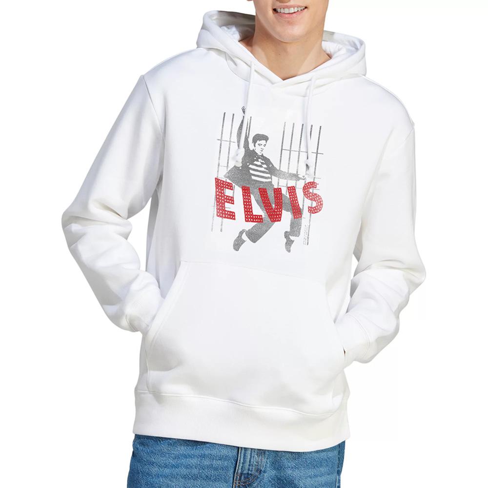 White - Back - Elvis Presley Unisex Adult Iconic Pose Hoodie