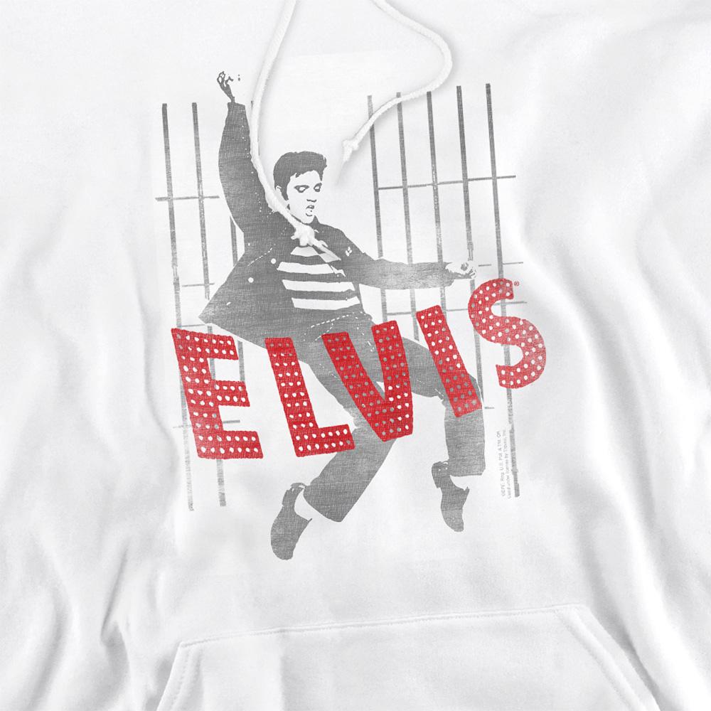 White - Side - Elvis Presley Unisex Adult Iconic Pose Hoodie