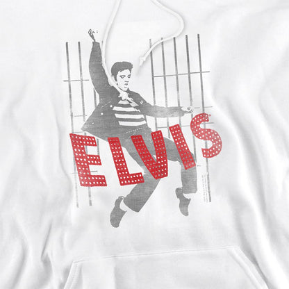 White - Side - Elvis Presley Unisex Adult Iconic Pose Hoodie