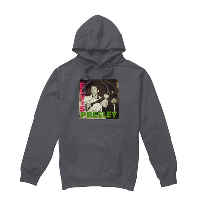 Charcoal - Front - Elvis Presley Unisex Adult First Lp Hoodie
