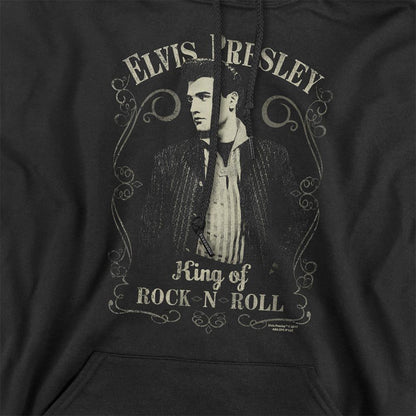 Black - Side - Elvis Presley Unisex Adult Rock Legend Hoodie