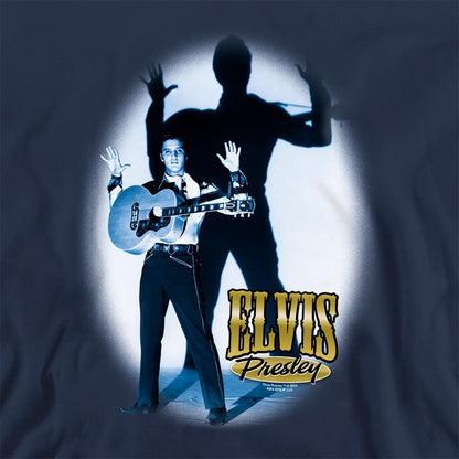Navy - Side - Elvis Presley Unisex Adult Hands Up Sweatshirt