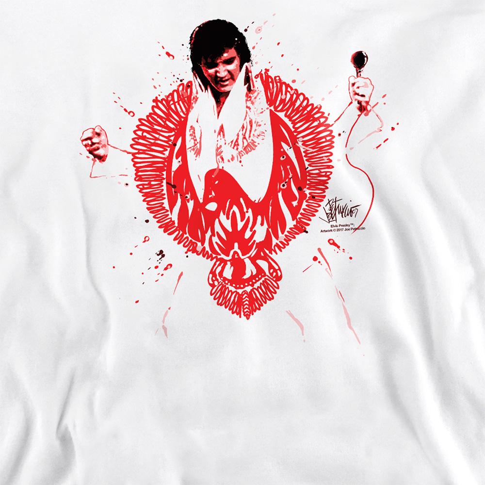 White-Red - Side - Elvis Presley Unisex Adult Pheonix Sweatshirt