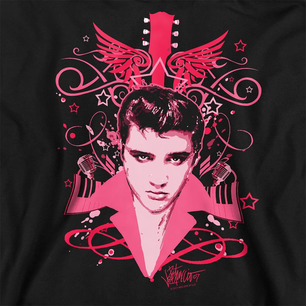 Black - Side - Elvis Presley Unisex Adult Lets Face It Sweatshirt
