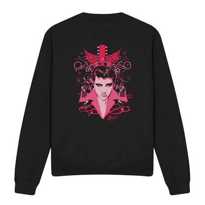 Black - Front - Elvis Presley Unisex Adult Lets Face It Sweatshirt