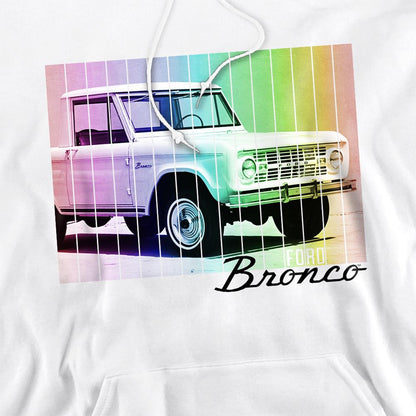 White - Side - Elvis Presley Unisex Adult Retro Rainbow Hoodie
