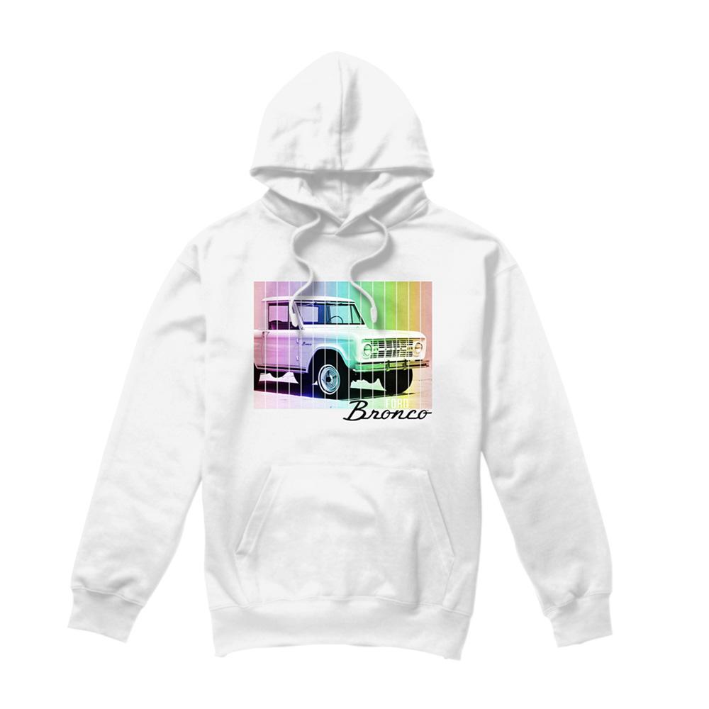 White - Front - Elvis Presley Unisex Adult Retro Rainbow Hoodie