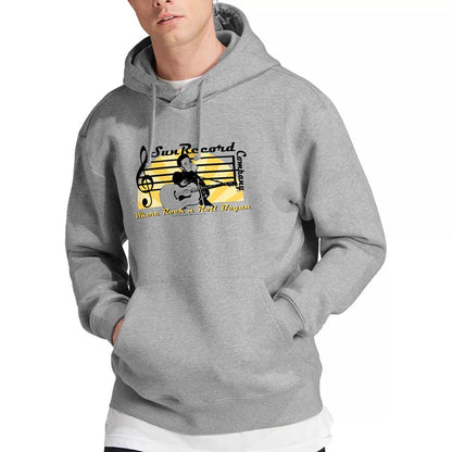 Athletic Heather - Back - Elvis Presley Unisex Adult Sun Records Hoodie