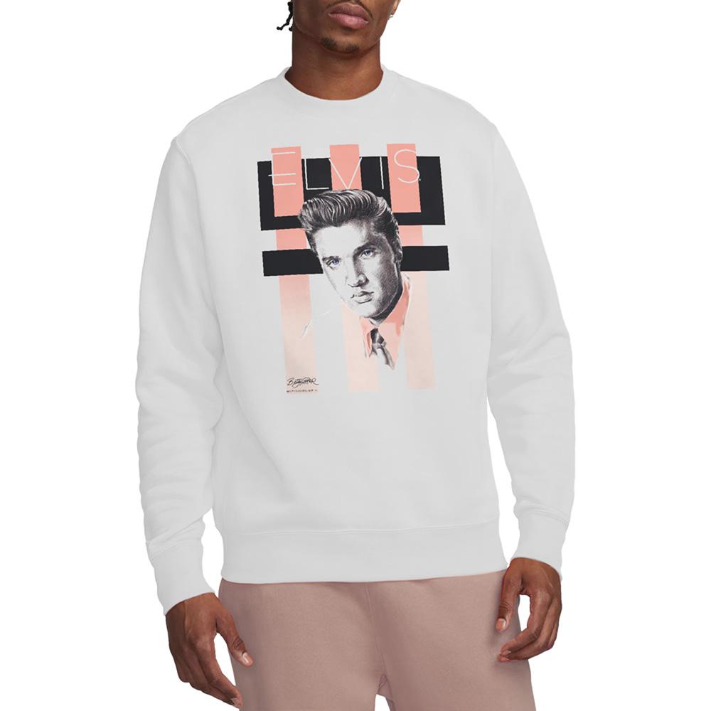 White - Back - Elvis Presley Unisex Adult Retro Sweatshirt