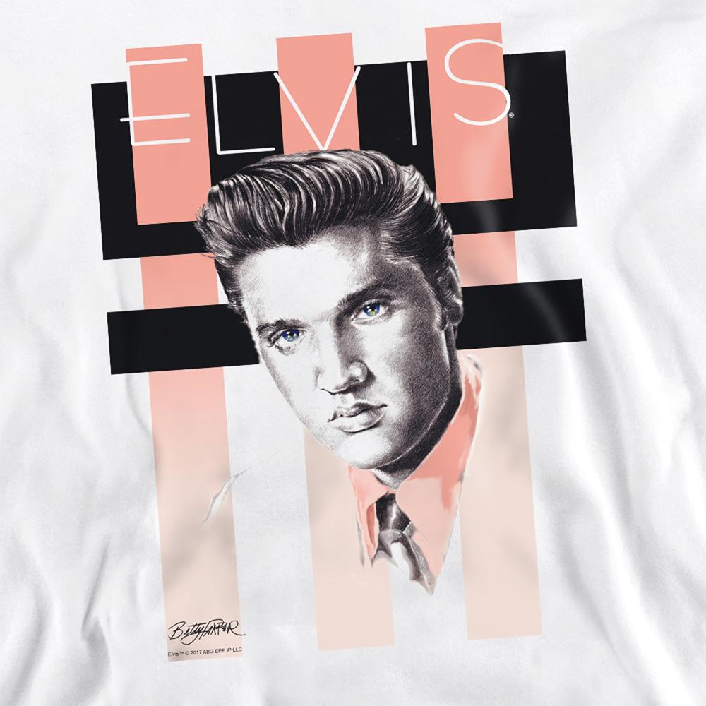 White - Side - Elvis Presley Unisex Adult Retro Sweatshirt