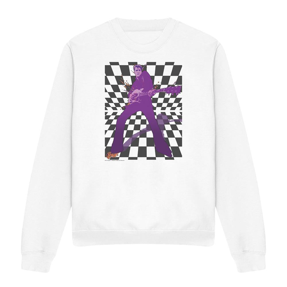 White - Front - Elvis Presley Unisex Adult Lets Rock Sweatshirt