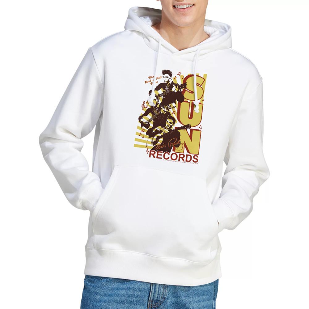 White - Back - Elvis Presley Unisex Adult Sun Tri Hoodie