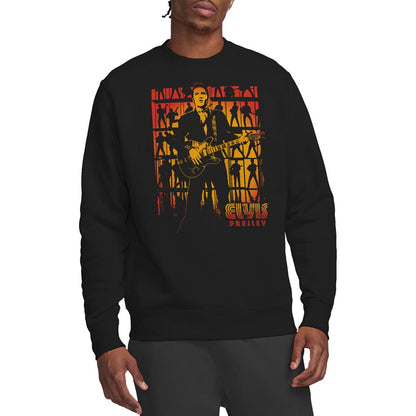 Black - Back - Elvis Presley Unisex Adult Comeback Spotlight Sweatshirt