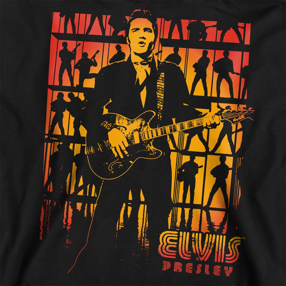 Black - Side - Elvis Presley Unisex Adult Comeback Spotlight Sweatshirt