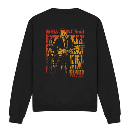Black - Front - Elvis Presley Unisex Adult Comeback Spotlight Sweatshirt