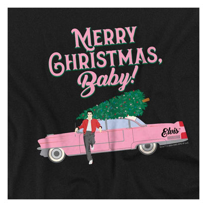 Black - Side - Elvis Presley Unisex Adult Merry Christmas Baby Long-Sleeved T-Shirt