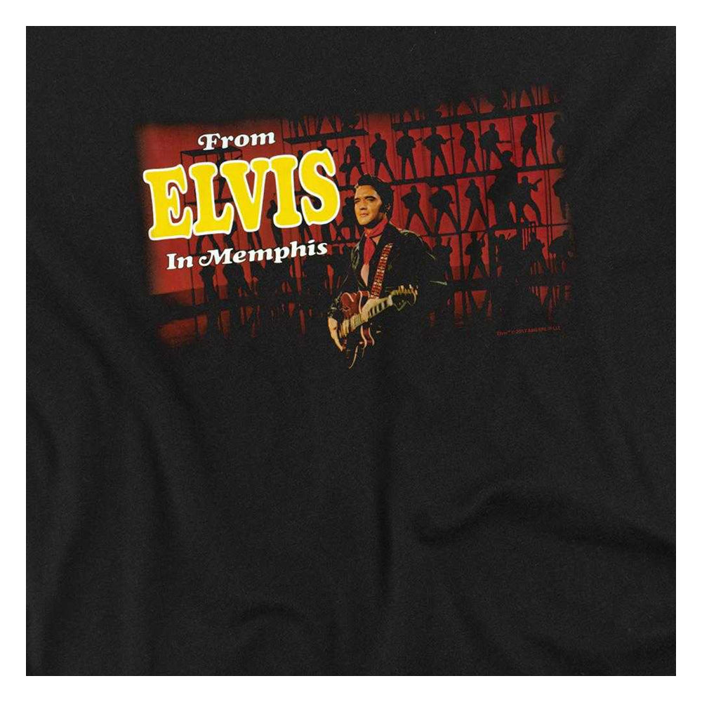 Black - Side - Elvis Presley Unisex Adult From Elvis In Memphis T-Shirt