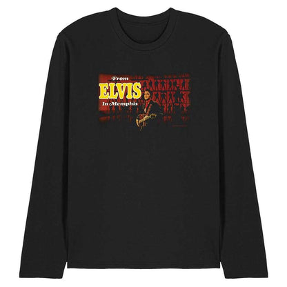 Black - Front - Elvis Presley Unisex Adult From Elvis In Memphis T-Shirt