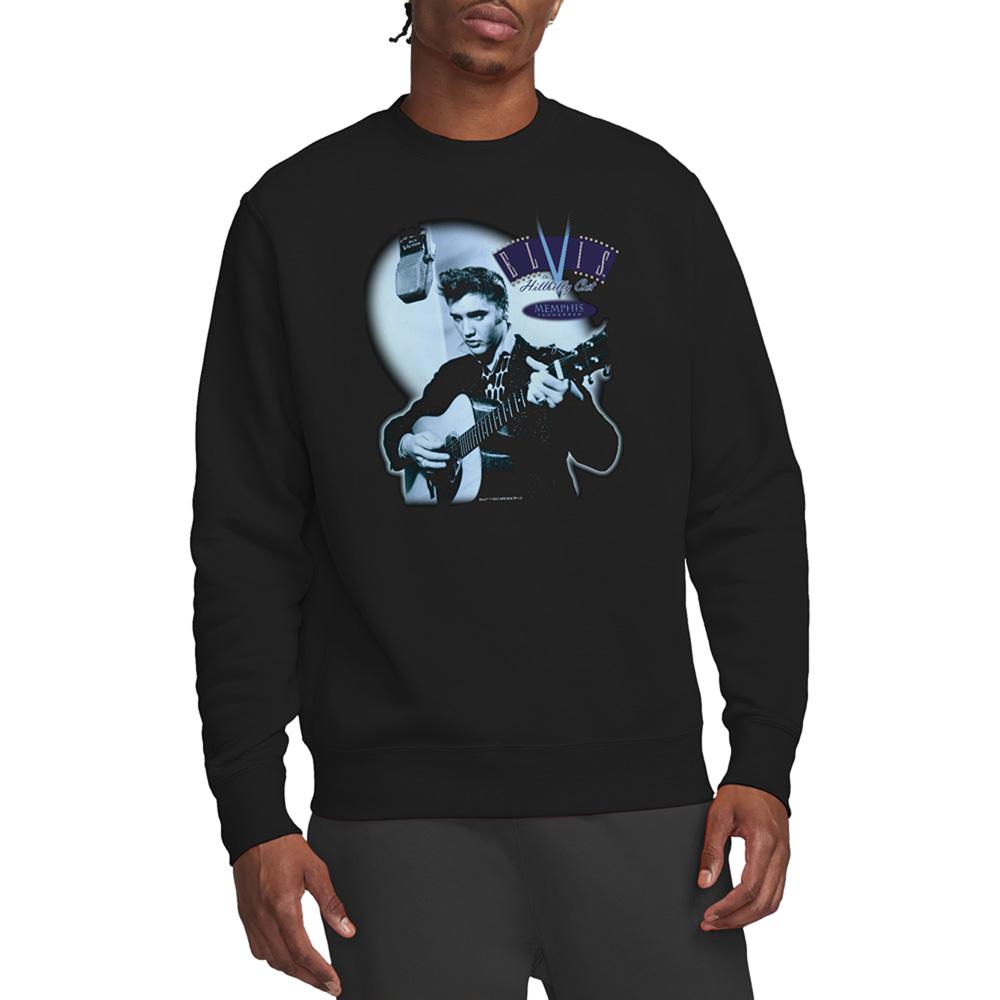 Black - Back - Elvis Presley Unisex Adult Hillbilly Cat Sweatshirt