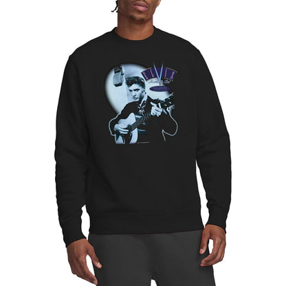 Black - Back - Elvis Presley Unisex Adult Hillbilly Cat Sweatshirt