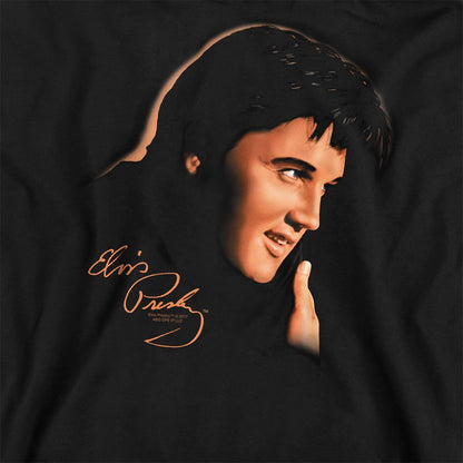 Black - Side - Elvis Presley Unisex Adult Warm Portrait Sweatshirt