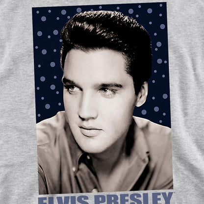 Athletic Heather - Side - Elvis Presley Unisex Adult Blue Sparkle Sweatshirt