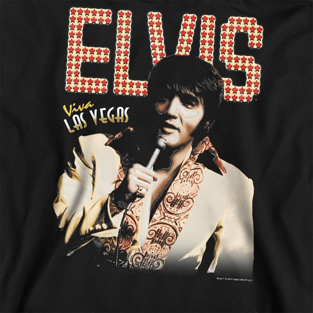 Black - Side - Elvis Presley Unisex Adult Viva Star Sweatshirt