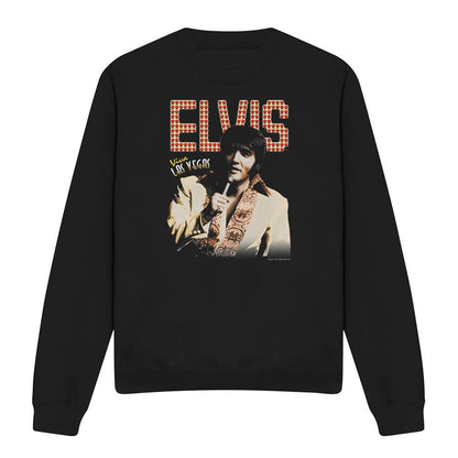 Black - Front - Elvis Presley Unisex Adult Viva Star Sweatshirt