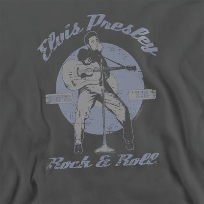 Charcoal - Side - Elvis Presley Unisex Adult Rock Roll Sweatshirt