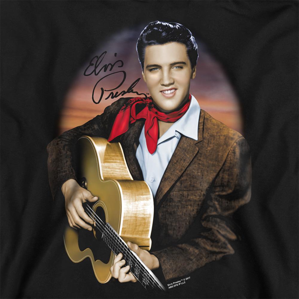 Black - Side - Elvis Presley Unisex Adult Red Scarf 2 Sweatshirt