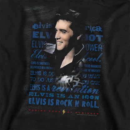 Black - Side - Elvis Presley Unisex Adult Icon Sweatshirt