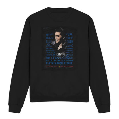 Black - Front - Elvis Presley Unisex Adult Icon Sweatshirt