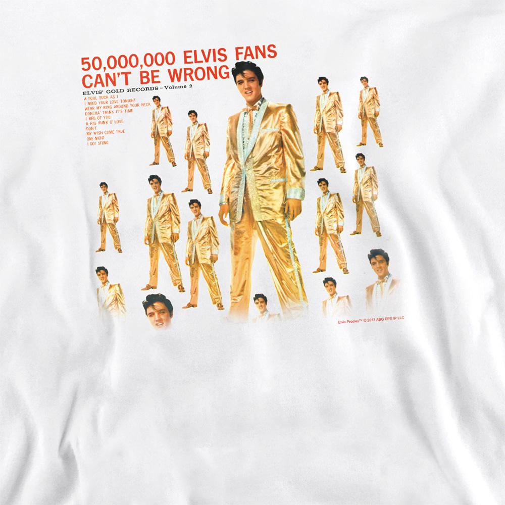 White - Side - Elvis Presley Unisex Adult 50 Million Fans Sweatshirt