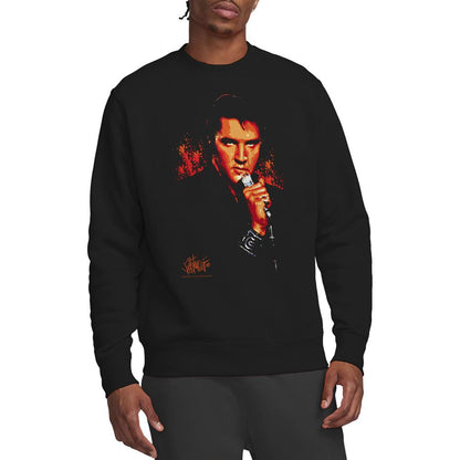 Black - Back - Elvis Presley Unisex Adult Trouble Sweatshirt