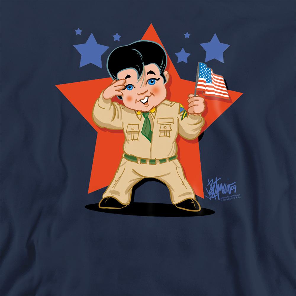 Navy - Side - Elvis Presley Unisex Adult Lil G I Sweatshirt