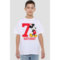 White - Lifestyle - Disney Childrens-Kids Mickey Mouse 7th Birthday T-Shirt