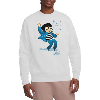 White - Back - Elvis Presley Unisex Adult Lil Jailbird Sweatshirt