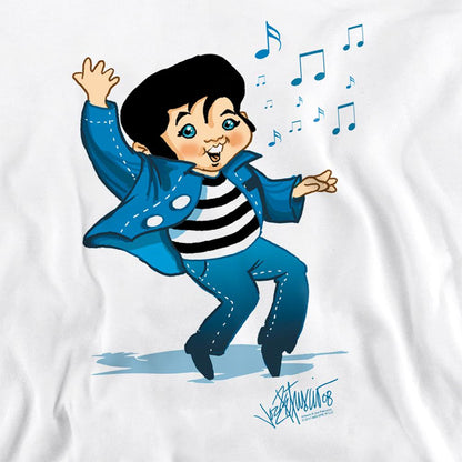White - Side - Elvis Presley Unisex Adult Lil Jailbird Sweatshirt