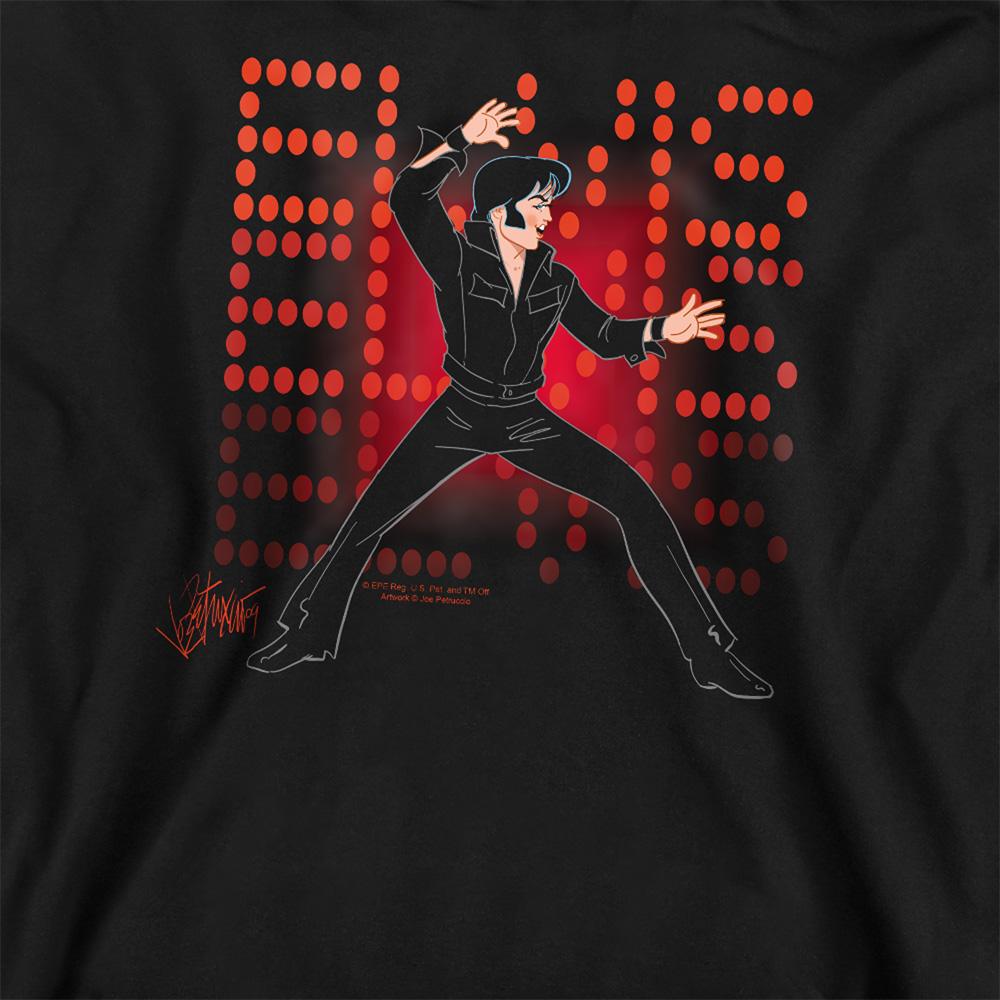 Black - Side - Elvis Presley Unisex Adult 69 Anime Sweatshirt