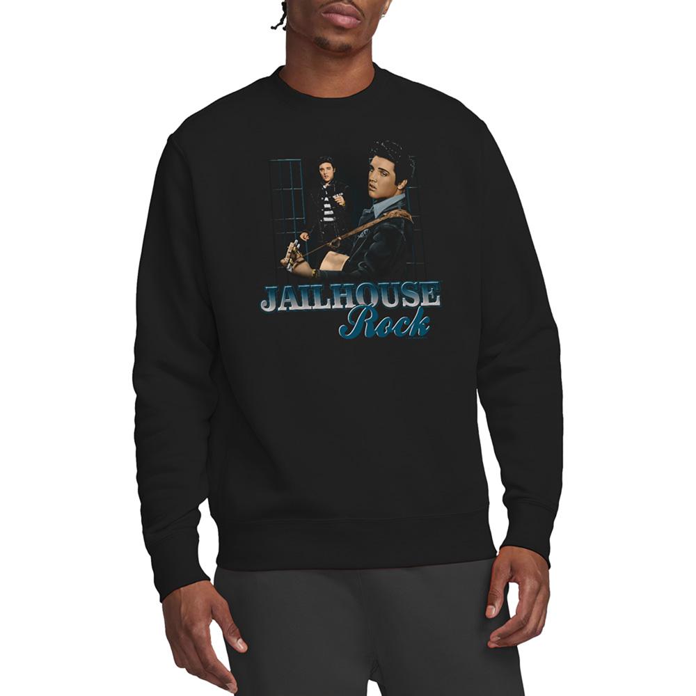 Black - Back - Elvis Presley Unisex Adult Jailhouse Rock Sweatshirt