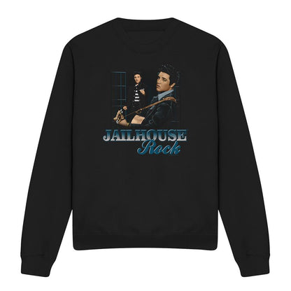 Black - Front - Elvis Presley Unisex Adult Jailhouse Rock Sweatshirt