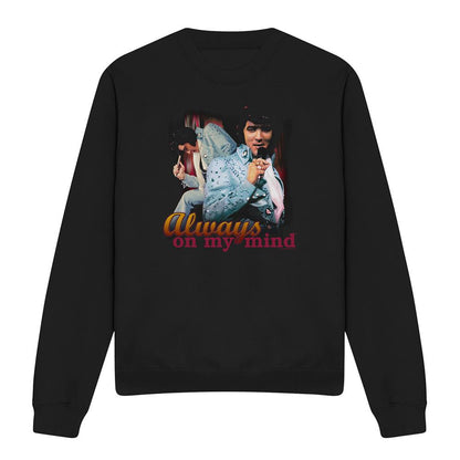 Black - Front - Elvis Presley Unisex Adult Always On My Mind Sweatshirt