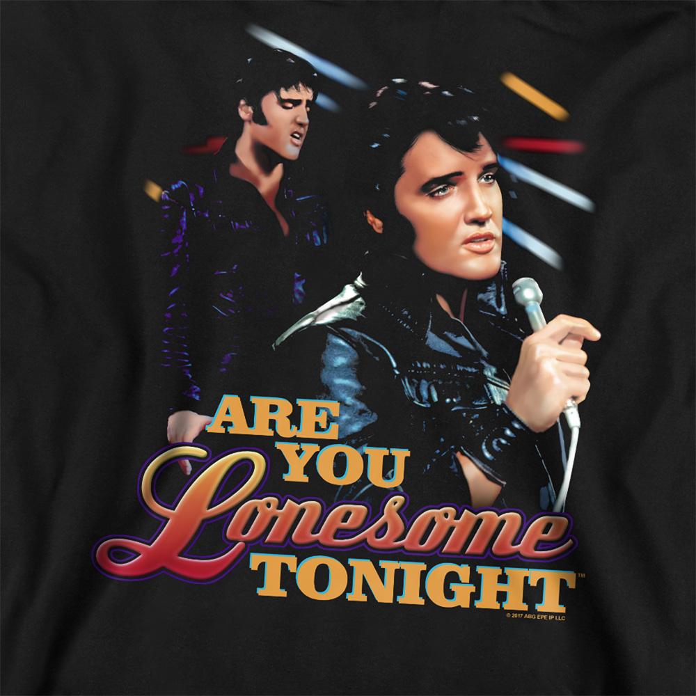 Black - Side - Elvis Presley Unisex Adult Are You Lonesome Sweatshirt