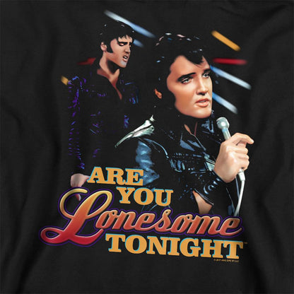 Black - Side - Elvis Presley Unisex Adult Are You Lonesome Sweatshirt