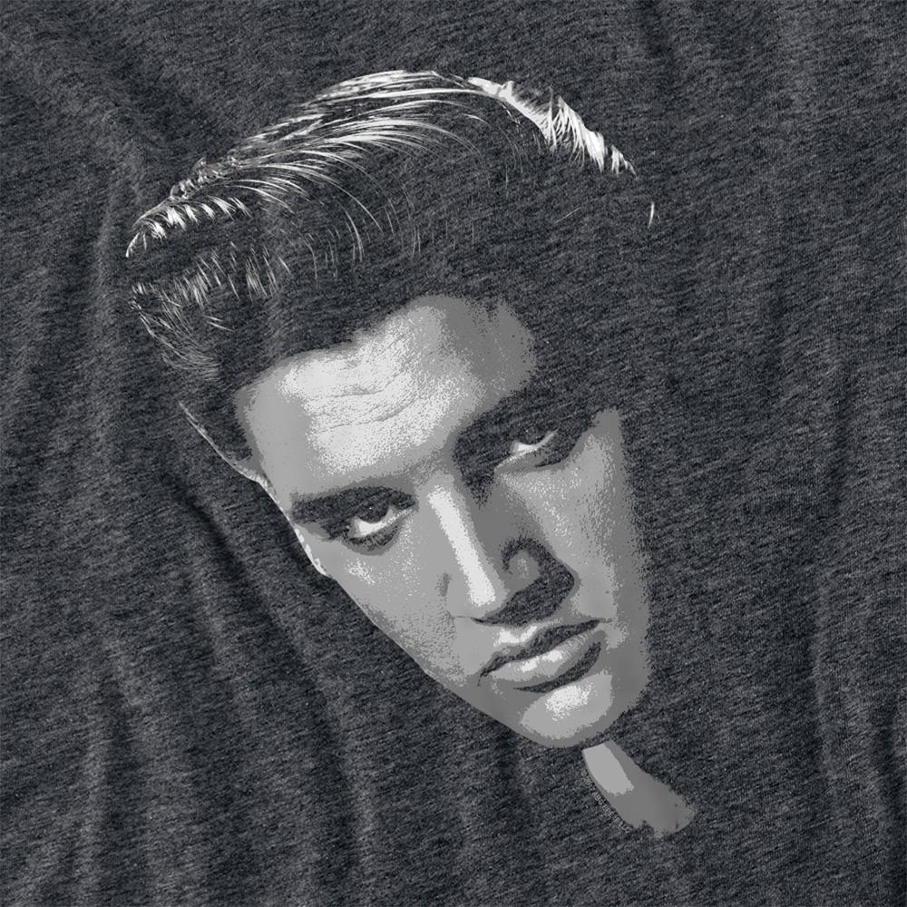 Charcoal - Side - Elvis Presley Unisex Adult American Idol T-Shirt