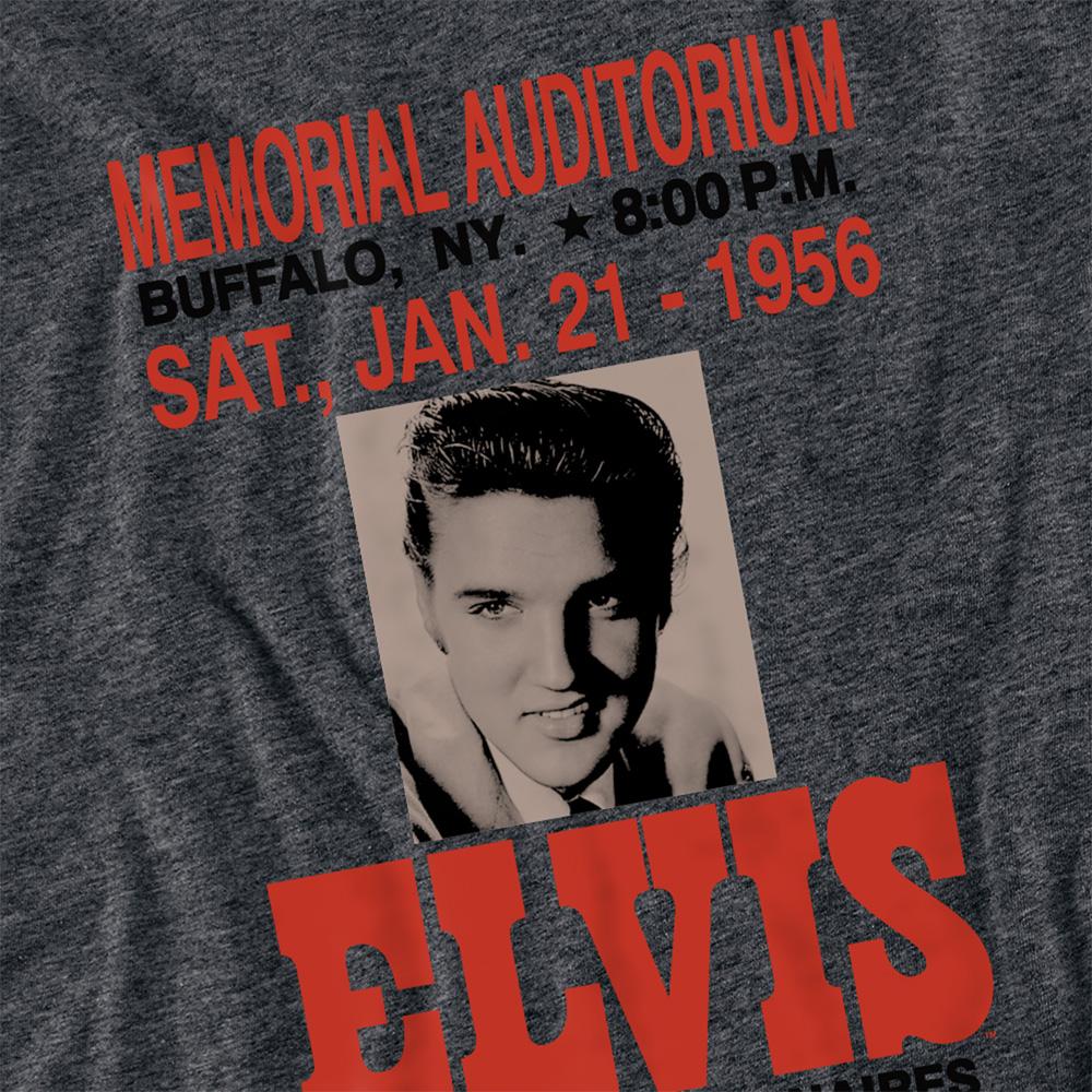Charcoal - Side - Elvis Presley Unisex Adult Buffalo 1956 T-Shirt