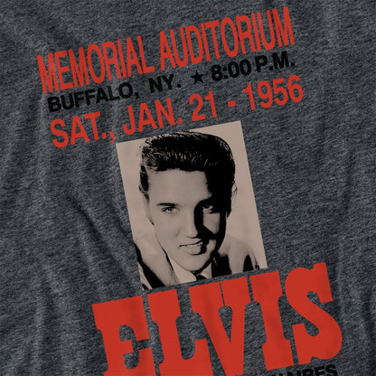 Charcoal - Side - Elvis Presley Unisex Adult Buffalo 1956 T-Shirt
