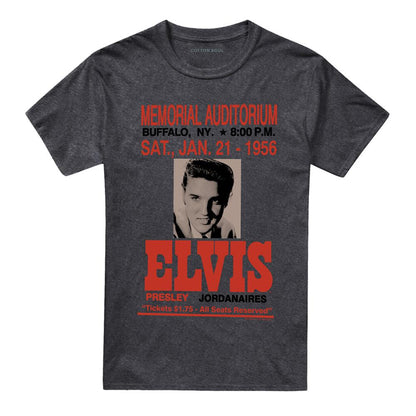 Charcoal - Front - Elvis Presley Unisex Adult Buffalo 1956 T-Shirt