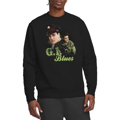 Black - Back - Elvis Presley Unisex Adult G.I. Blues Sweatshirt